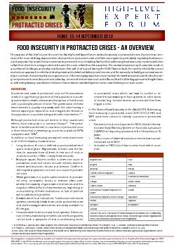 Food insecurity in protracted crises - An overviewThe purpose of this