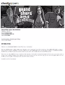 Grand Theft Auto San Andreas Playstation  XBox PC Developer Rockstar North Publisher Rockstar