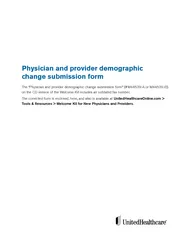 change submission formThe “Physician and provider demographic cha