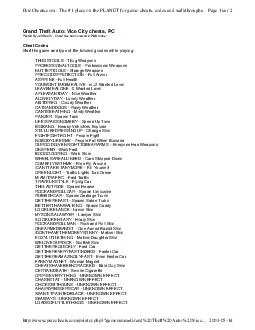 GTA VC Cheat Codes, PDF, Cheating In Video Games