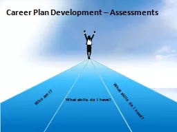 Career Plan Development – Assessments