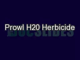 Prowl H20 Herbicide