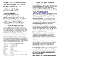 PRUDE RANCH SUMMER CAMP