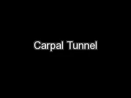 Carpal Tunnel