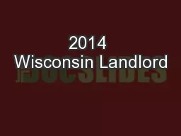 2014 Wisconsin Landlord