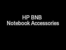 HP BNB Notebook Accessories