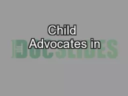 Child Advocates in