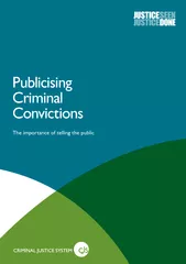 PublicisingCriminalConvictionsThe importance of telling the public
...