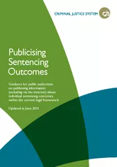 PublicisingSentencing OutcomesGuidance for public authorities on publi
