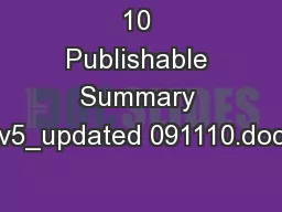 10 Publishable Summary v5_updated 091110.doc