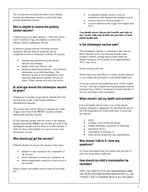 Public Health Division Attachment I Varicella Chickenpox Vaccine Program Questions and