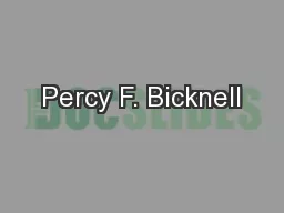 Percy F. Bicknell