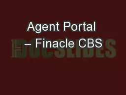 Agent Portal – Finacle CBS