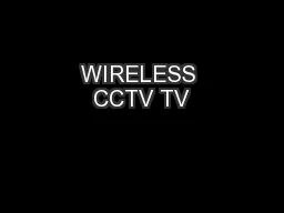 WIRELESS CCTV TV