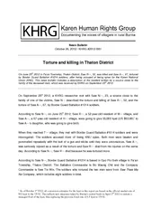 News Bulletin October 26, 2012 / KHRG #2012-B81
