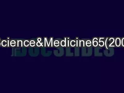SocialScience&Medicine65(2007)1512