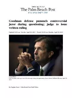 Goodman defense pummels controversial juror during questioning; judge