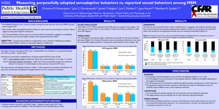 Measuring purposefully adopted seroadaptive behaviors vs. reported sex