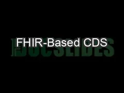 FHIR-Based CDS