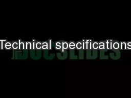 Technical specifications