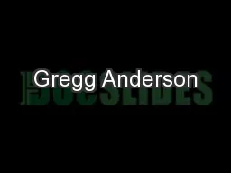 Gregg Anderson