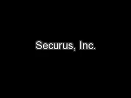 Securus, Inc.