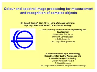 Colour and spectral image processing for measurement
