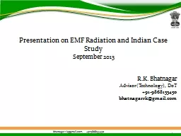 1 Presentation on EMF Radiation and Indian Case Study