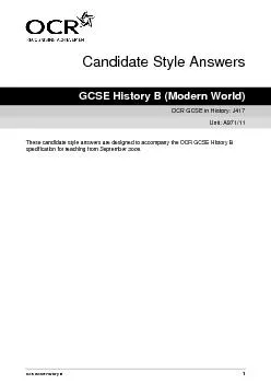 Candidate Style Answers