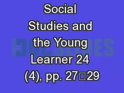 Social Studies and the Young Learner 24 (4), pp. 27–29