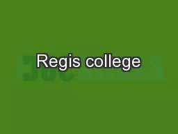 Regis college