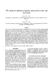 metamorphism of pyrite and pyritic ores: an overview