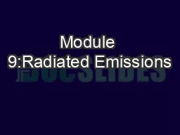 Module 9:Radiated Emissions