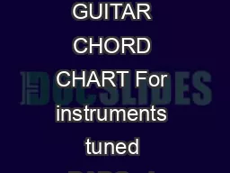 THE DADGAD GUITAR CHORD CHART For instruments tuned DADGad PostScript version
