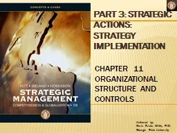 PART 3: STRATEGIC ACTIONS: