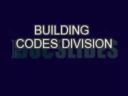 BUILDING CODES DIVISION