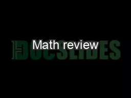 Math review