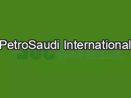 PetroSaudi International