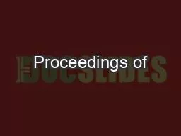 Proceedings of