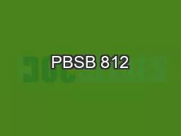 PBSB 812