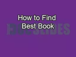How to Find Best Book