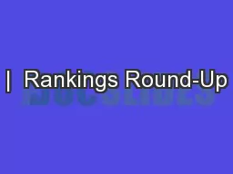 |  Rankings Round-Up