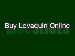 Buy Levaquin Online