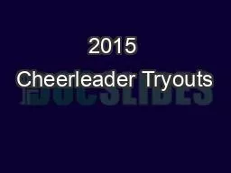 2015 Cheerleader Tryouts