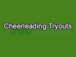 Cheerleading Tryouts