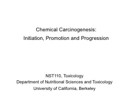 Chemical Carcinogenesis: