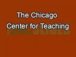 The Chicago Center for Teaching