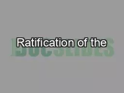 Ratification of the