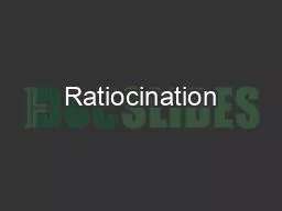 Ratiocination