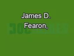 James D. Fearon, 